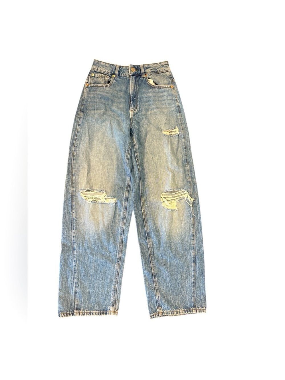 Garage Blue Distressed Baggy Jeans Size 1